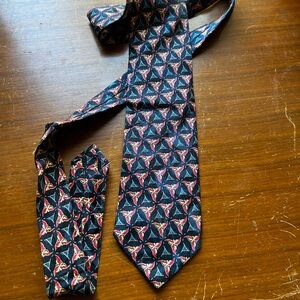Brioni Black and Red Geometric Men's Tie